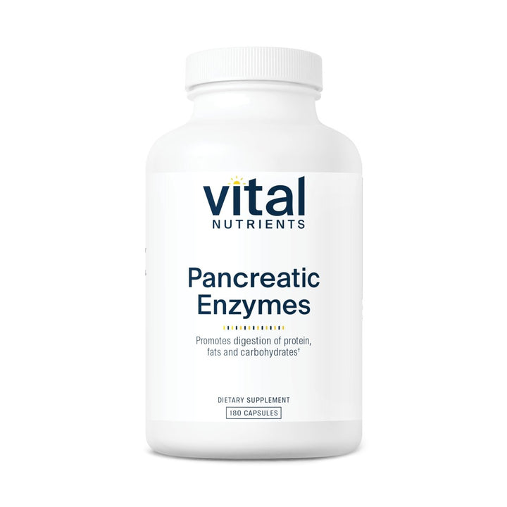 Vital Nutrients Pancreatic Enzymes 1000mg 180 Capsules - The Oasis of Health