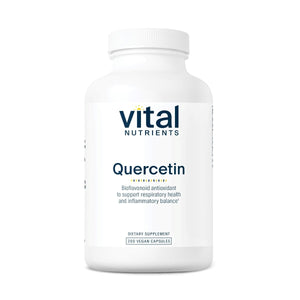 Vital Nutrients Quercetin | Vegan Quercetin Supplement with Bioflavonoids for Sinus, Respiratory, Heart, & Immune Function Support | Gluten, Dairy, Soy Free | 500mg | 200 Capsules - The Oasis of Health