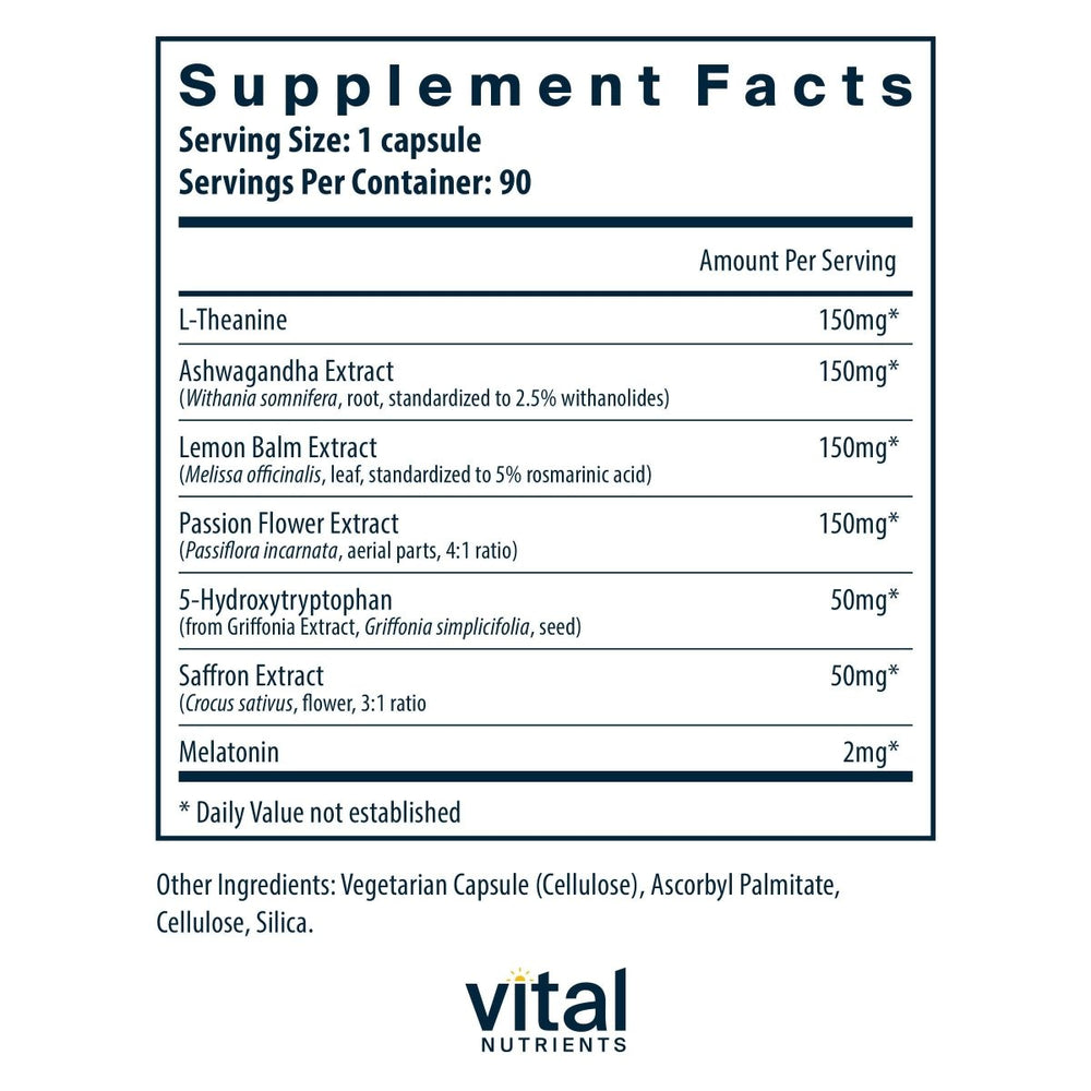 Vital Nutrients Sleep + Recover 90 Capsules - The Oasis of Health