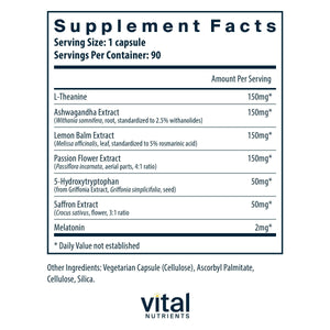Vital Nutrients Sleep + Recover 90 Capsules - The Oasis of Health