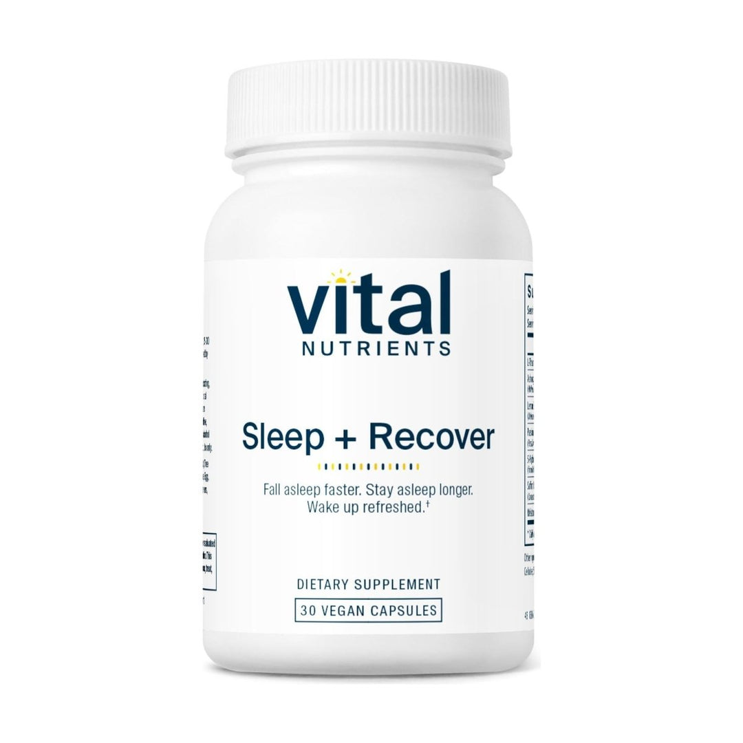 Vital Nutrients Sleep + Recover | Vegan Sleep Supplement |Sleep Support | Melatonin, Ashwagandha, & L - Theanine | Gluten, Dairy, and Soy Free | 30 Capsules - The Oasis of Health