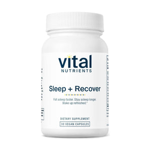 Vital Nutrients Sleep + Recover | Vegan Sleep Supplement |Sleep Support | Melatonin, Ashwagandha, & L - Theanine | Gluten, Dairy, and Soy Free | 30 Capsules - The Oasis of Health