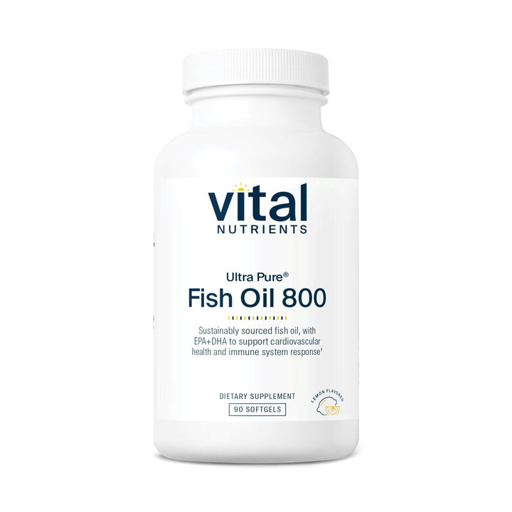 Vital Nutrients Ultra Pure Fish Oil 800 Lemon 90 Softgels - The Oasis of Health