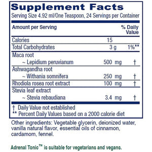 Vitanica Adrenal Tonic, Adrenal Supplement & Support, Alcohol Free, Vegan/Vegetarian, Chai Spice Flavor, 4 Ounce - The Oasis of Health
