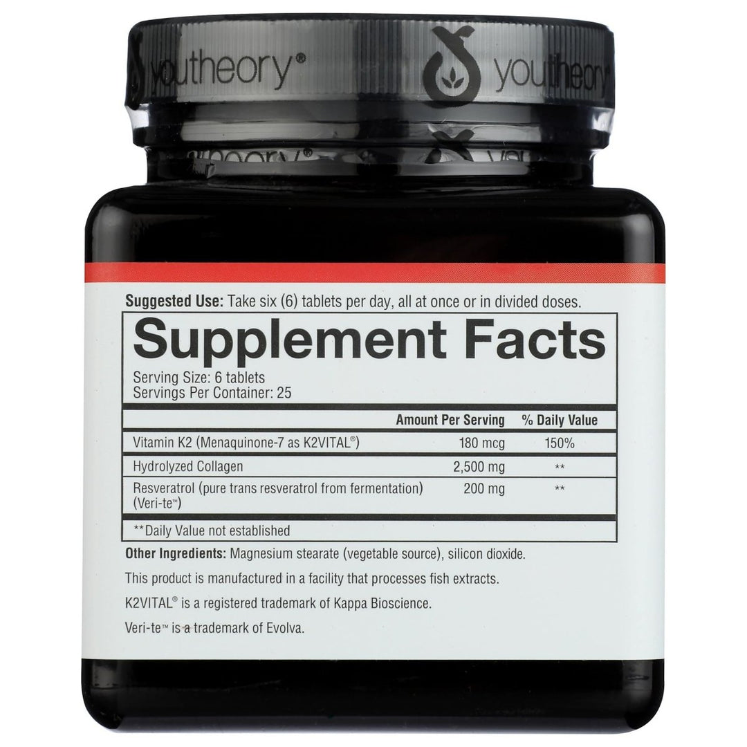 YOUTHEORY Heart Collagen & Resveratrol, 150 CT WI0050 - The Oasis of Health