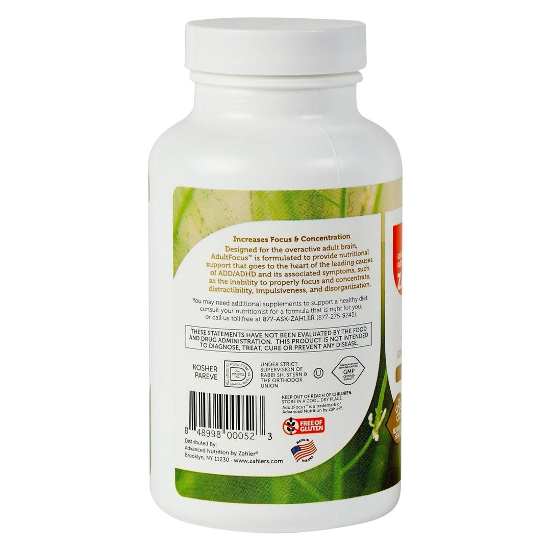 Zahler - AdultFocus Cognitive Health Support - 60 Capsules - The Oasis of Health