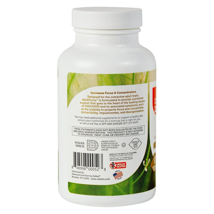 Zahler - AdultFocus Cognitive Health Support - 60 Capsules - The Oasis of Health